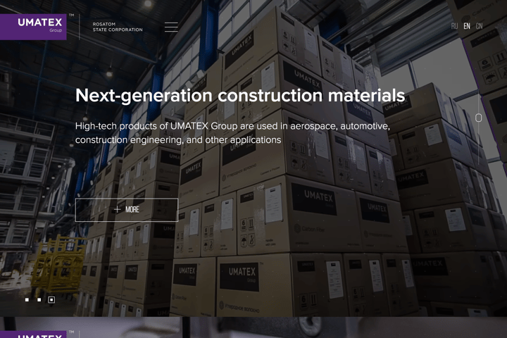 UMATEX Group website preview